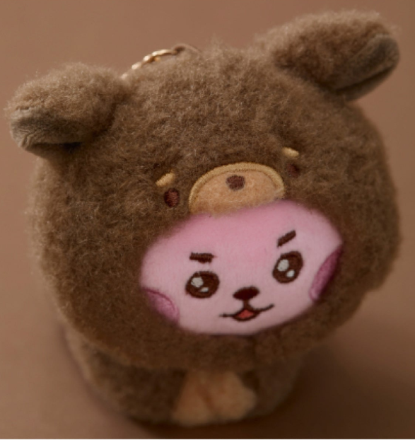 BT21 BABY MORE FLUFFY PLUSH KEYRING - puppy COOKY