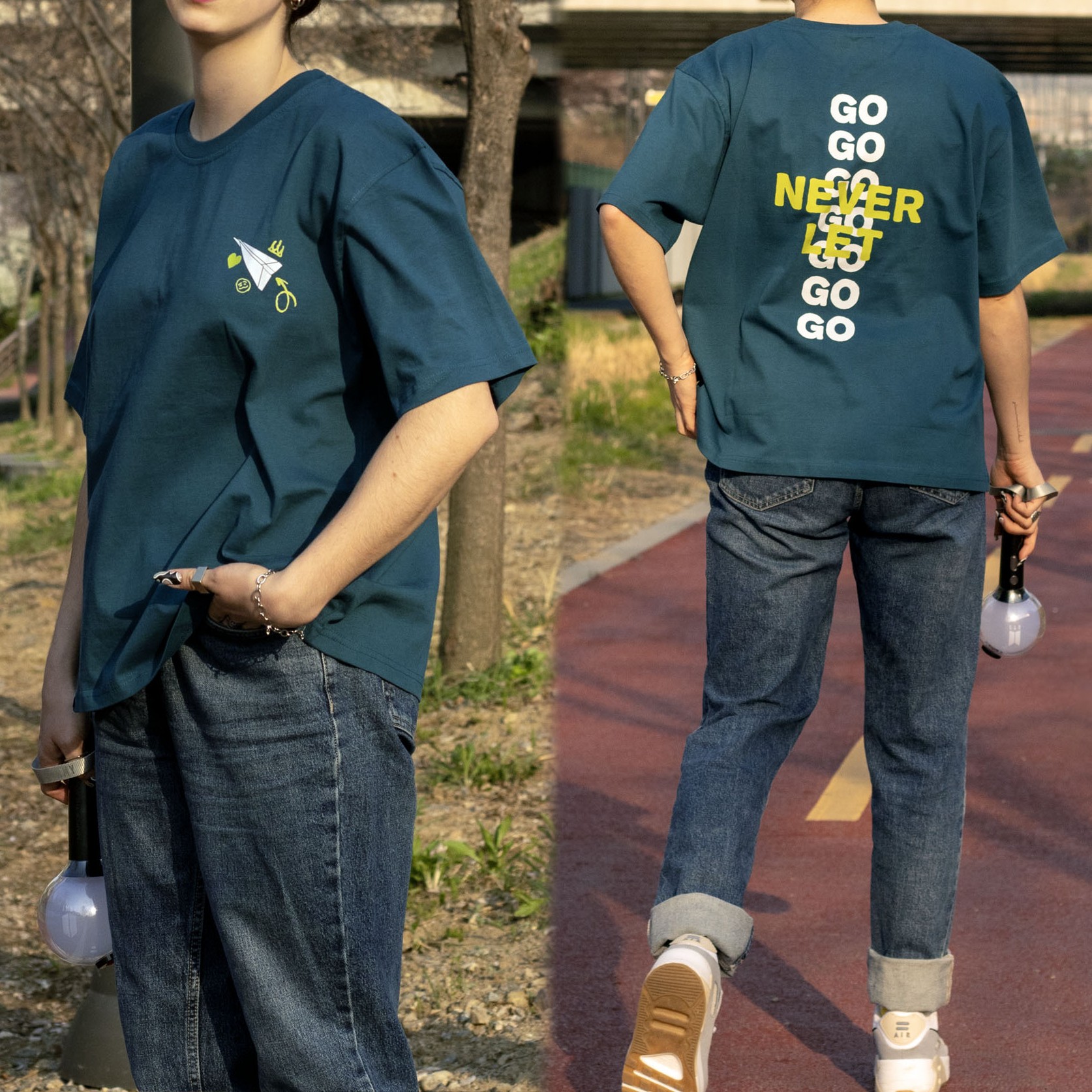 Nunchi7 - Never let go Tee - M - BLACK