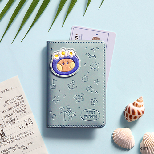 BT21 SHOOKY Leather Patch Card Case [Monopoly]