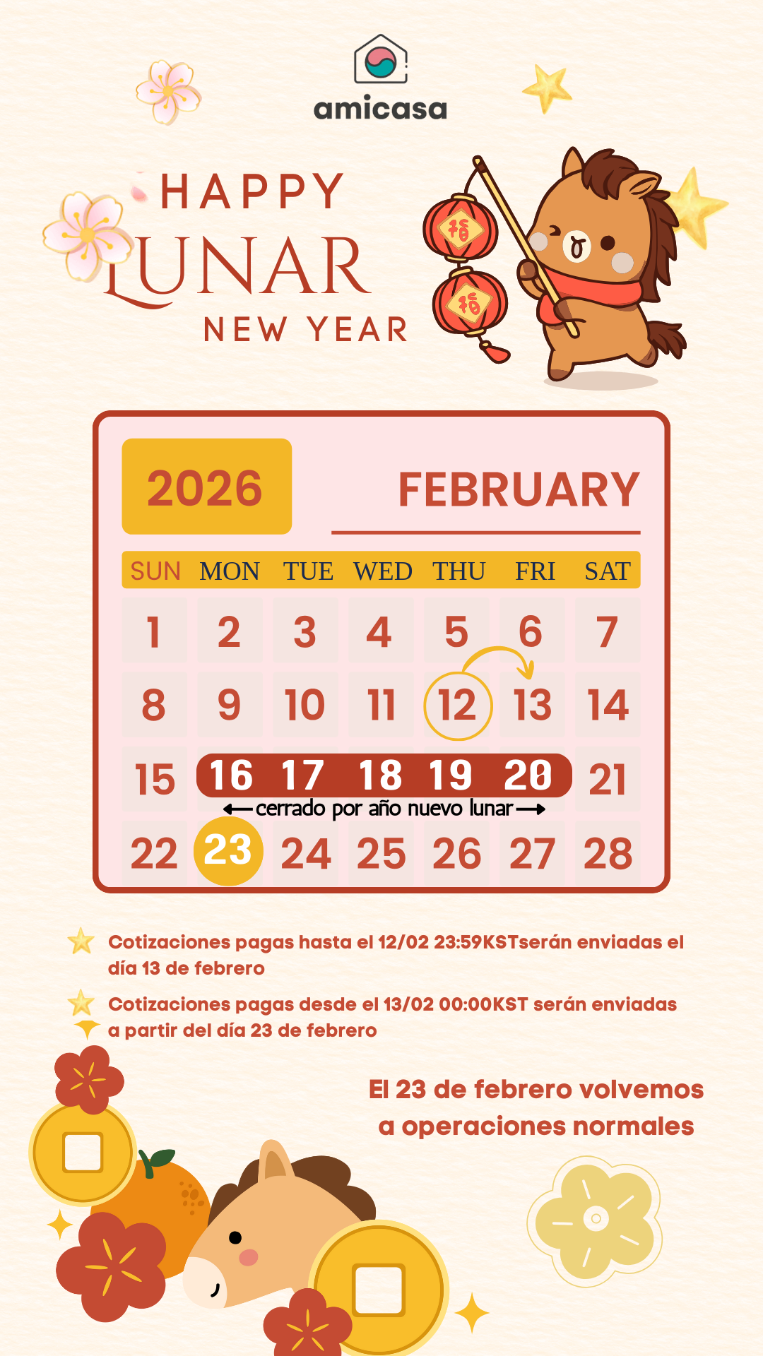 📢 Anuncio – Horario especial Año Nuevo Lunar 🧧✨