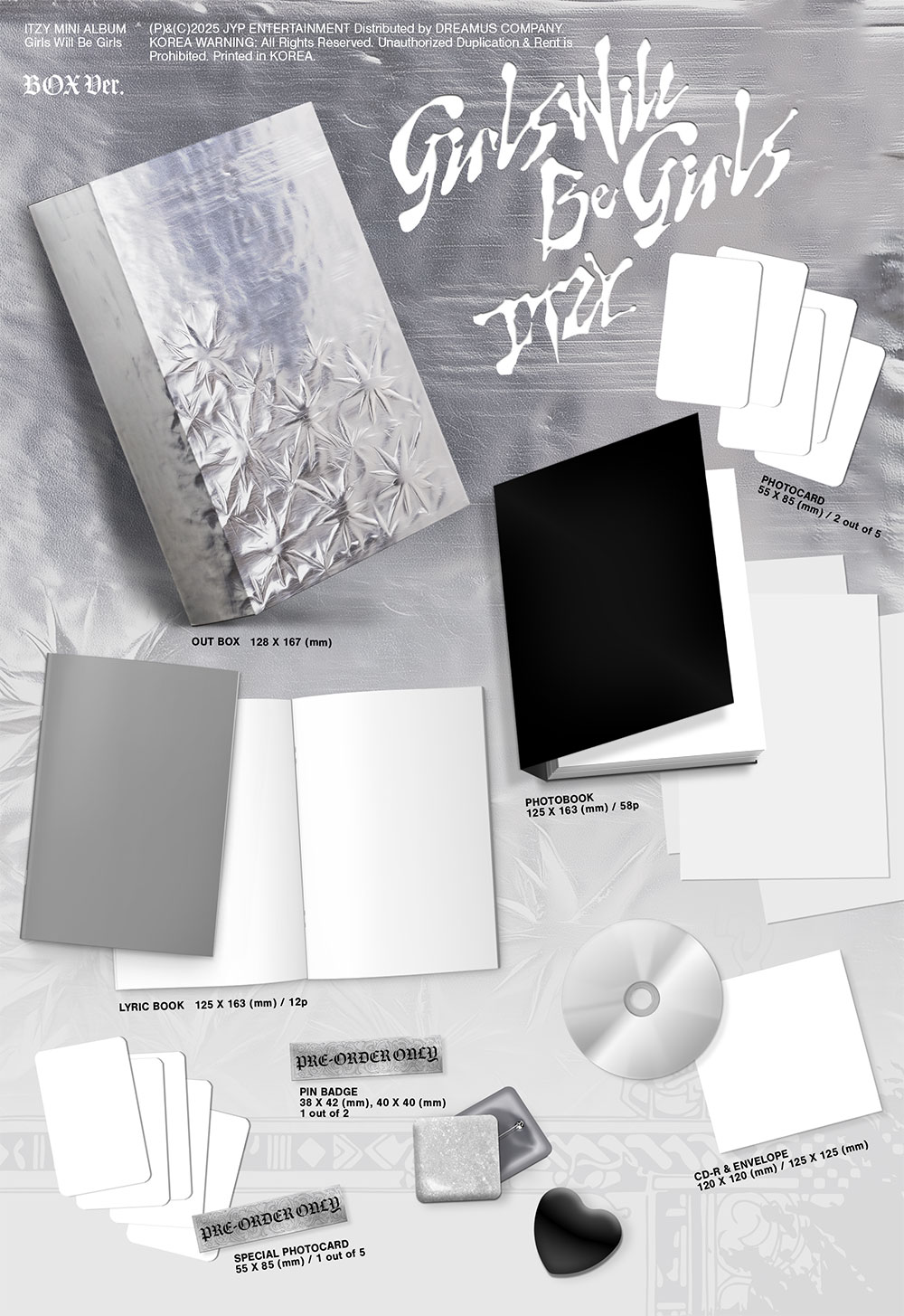 [PRE ORDER] Gils Will Be Girls (SET 3 ALBUMS ) PHOTOBOOK BOX +BOX + FOLDER VER.+ APPLE SPECIAL POB 