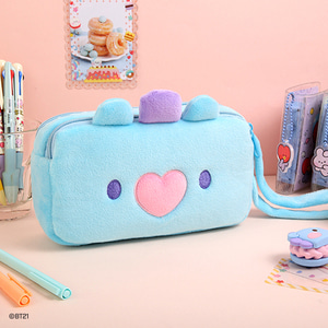 BT21 Minini MANG Plush Double Pockets Zipper Pencil Case
