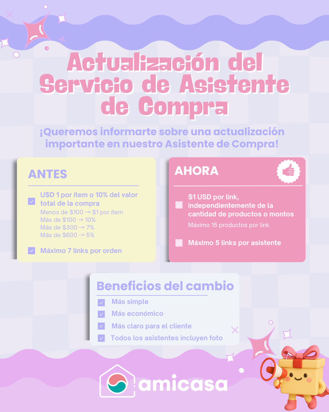 Actualización en el Servicio de Asistente de Compra