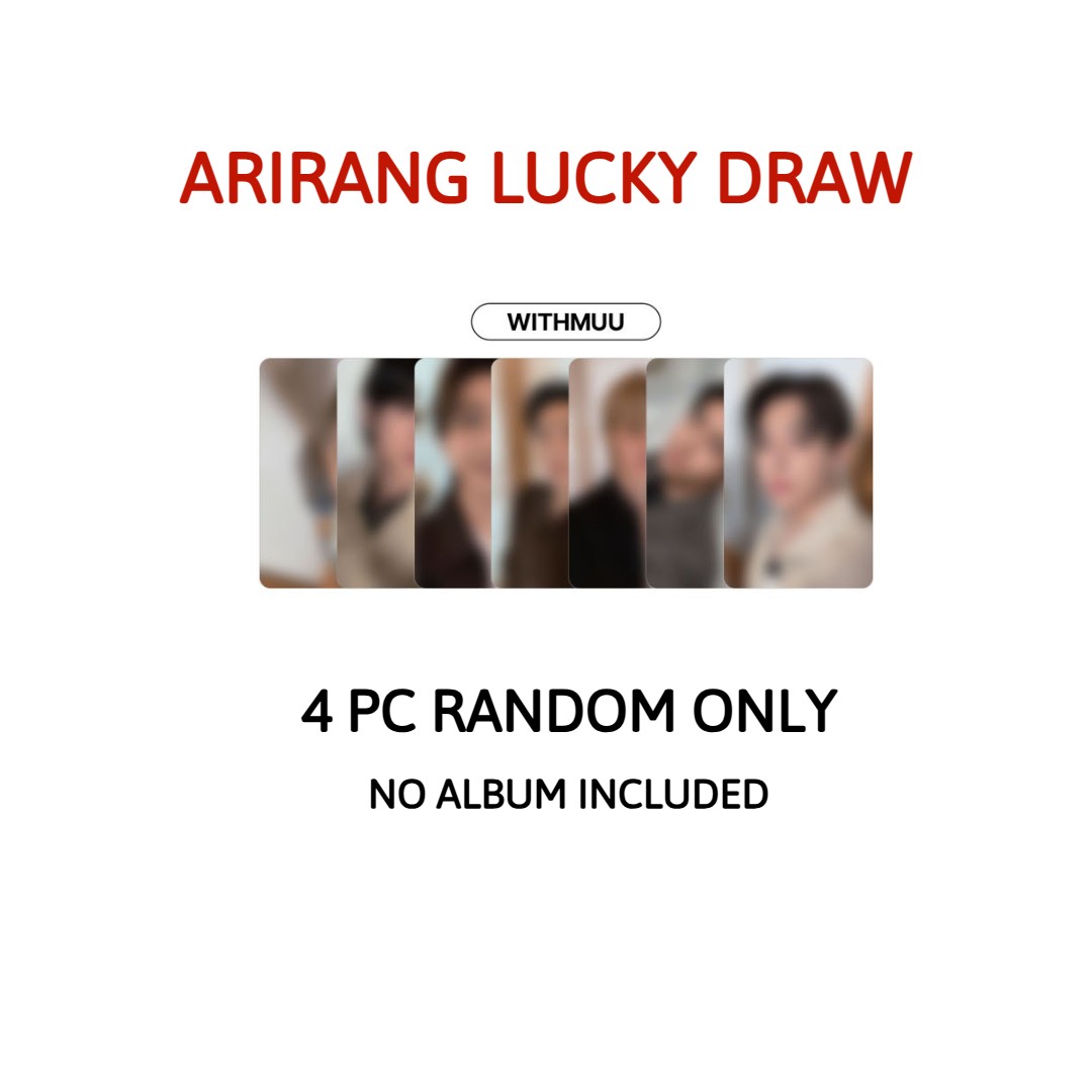 [WITHMUU] Arirang Lucky Draw 4 photocards (random)