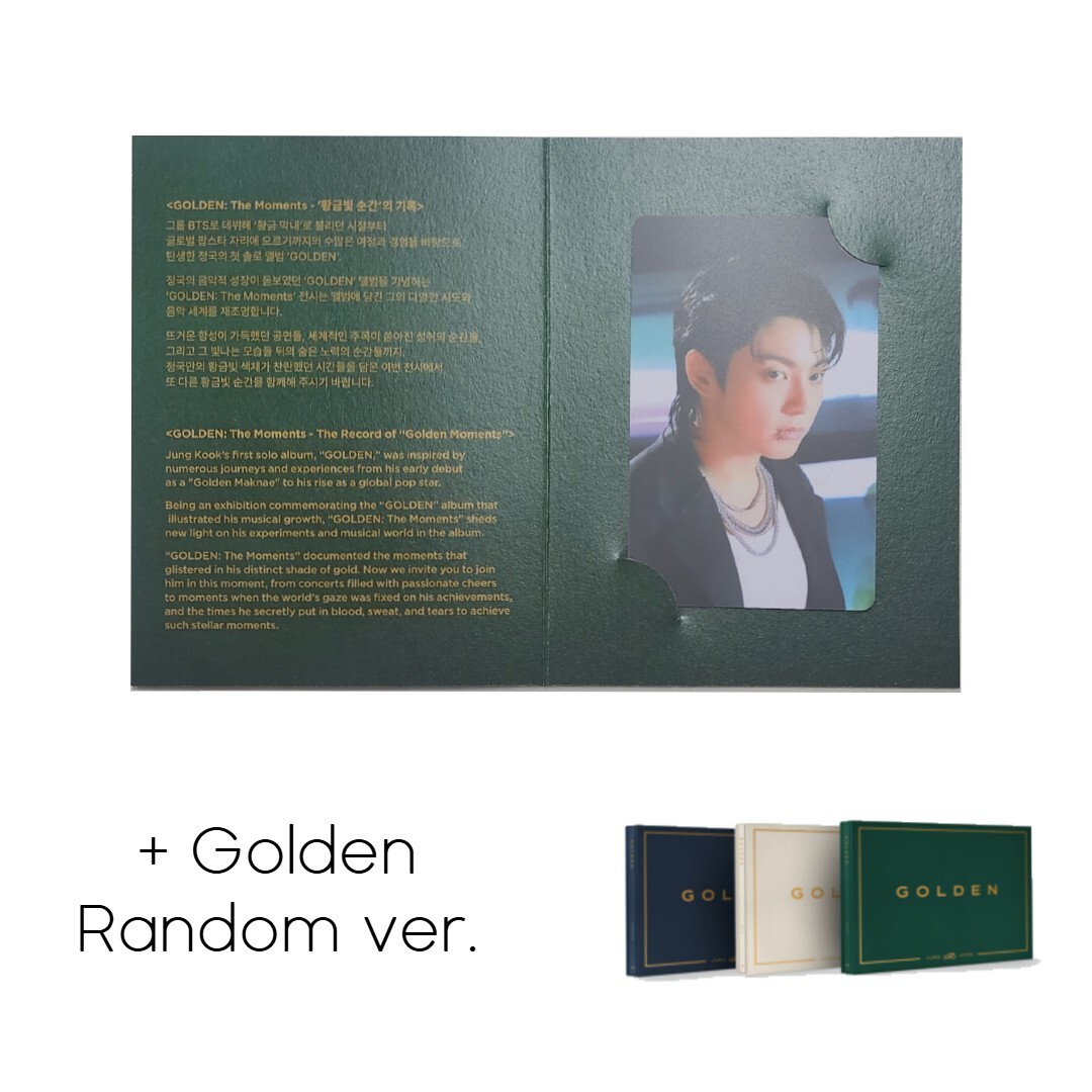 Golden The Moments Exhibition Photo Ticket Tipo C + Album GOLDEN random ver