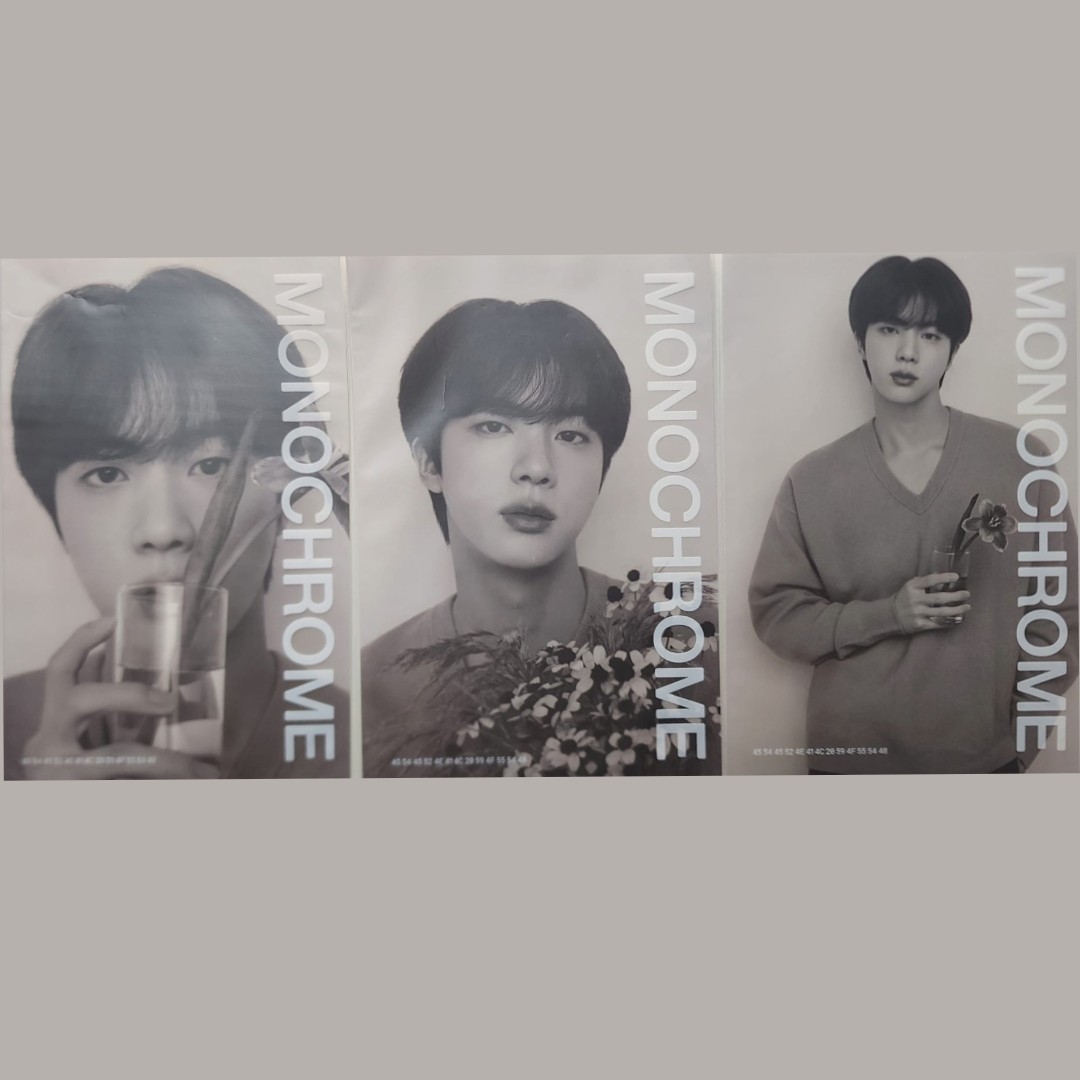 Monochrome POPUP Printed Photo Jin Ver 1,2,3 SET