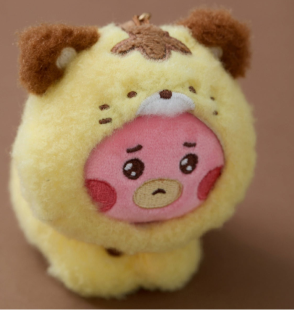 BT21 BABY MORE FLUFFY PLUSH KEYRING - Tiger TATA