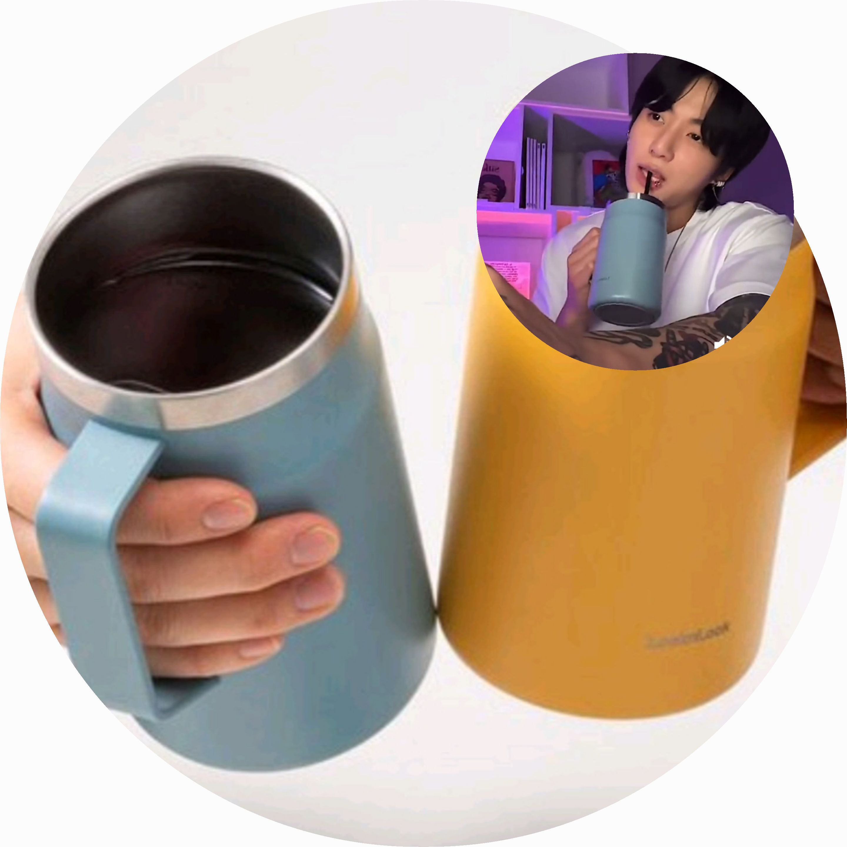 Lock & Lock Metro Mug LHC4282 [As used by Jungkook in Weverse live] Blue