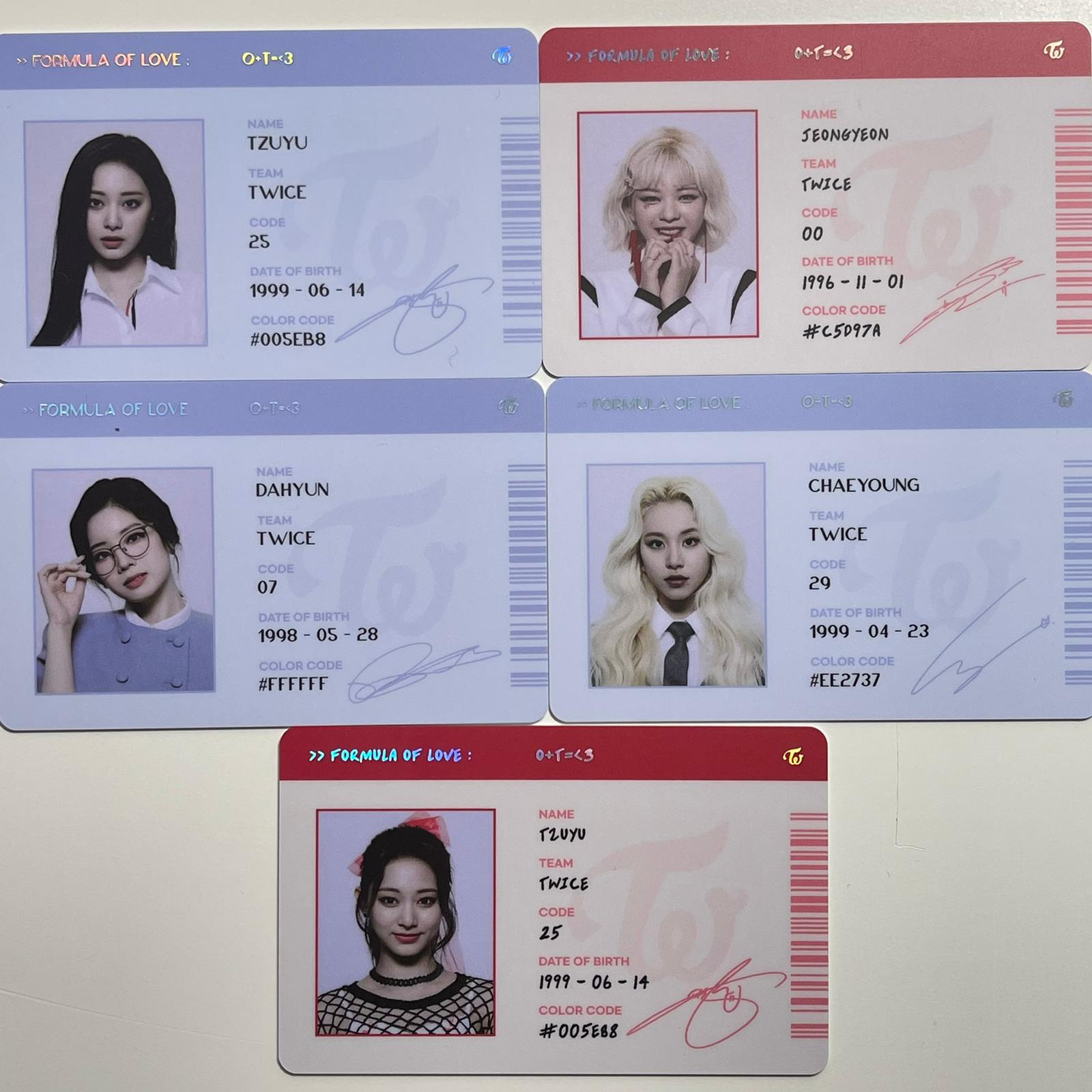 Scientific ID Card TWICE SET