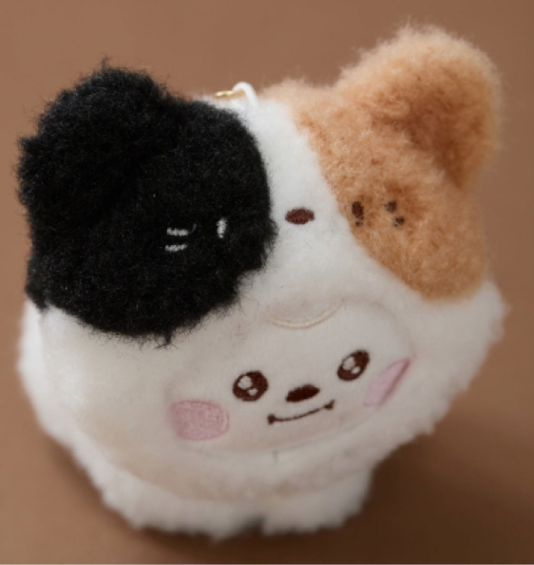 BT21 BABY MORE FLUFFY PLUSH KEYRING - Cat CHIMMY