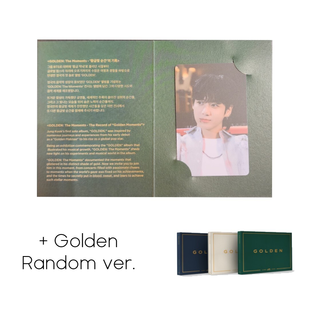 Golden The Moments Exhibition Photo Ticket Tipo A + Album GOLDEN random ver