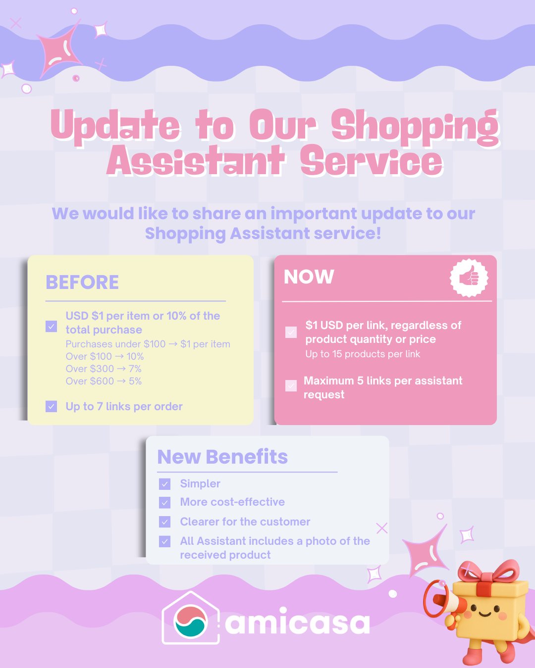 Announcement – Update to Our Shopping Assistant Service