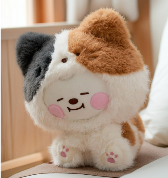 BT21 CHIMMY BABY CALICO CAT PLUSH MORE FLUFFY
