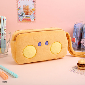 BT21 Minini shooky Plush Double Pockets Zipper Pen Pouch