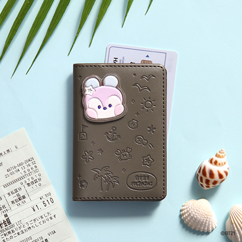 BT21 MANG Leather Patch Card Case [Monopoly]