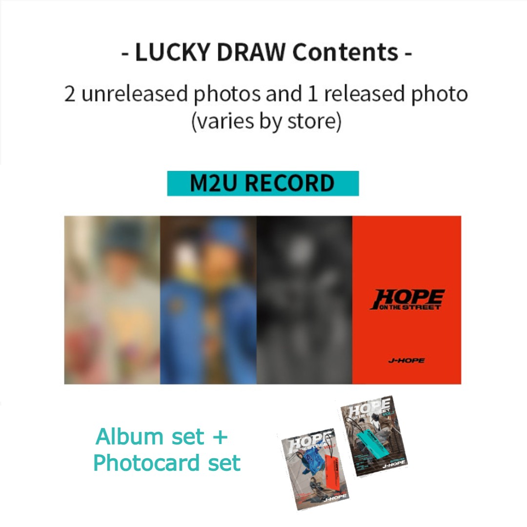 HOPE ON THE STREET Lucky Draw M2U (album set + photocard set)
