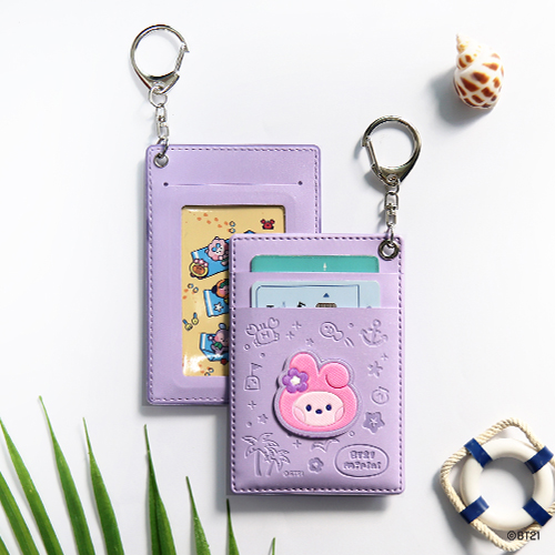 BT21 COOKY Leather Patch Card Holder [Monopoly]