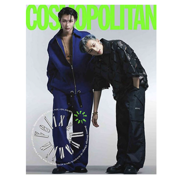 Cosmopolitan Hyun Jin & Felix (Stray Kids) Jan 2023 (Type A) (Loved) + Postcard