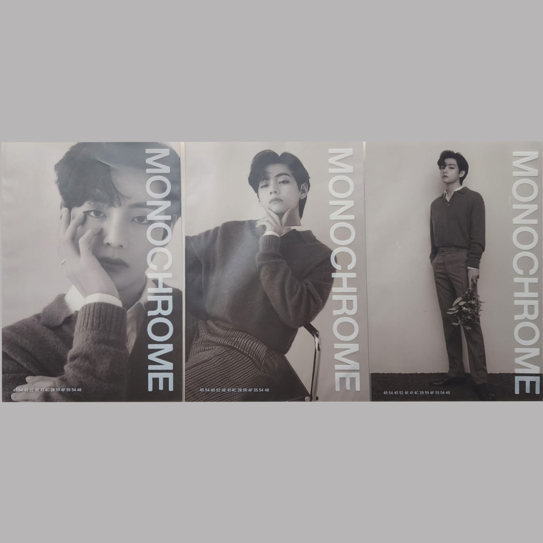 Monochrome POPUP Printed Photo V SET Ver 1,2,3