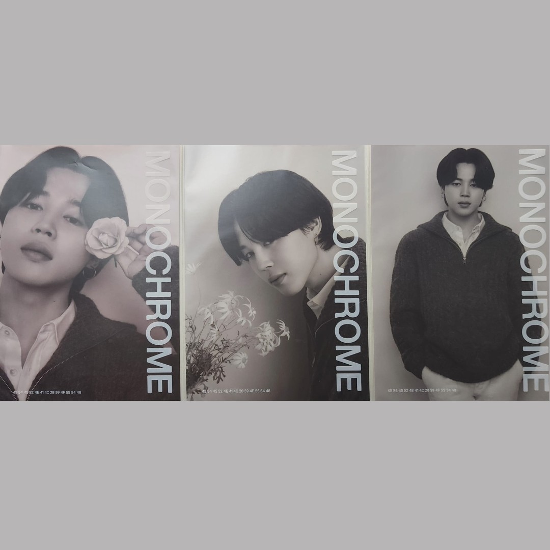 Monochrome POPUP Printed Photo Jimin SET Ver 1,2,3