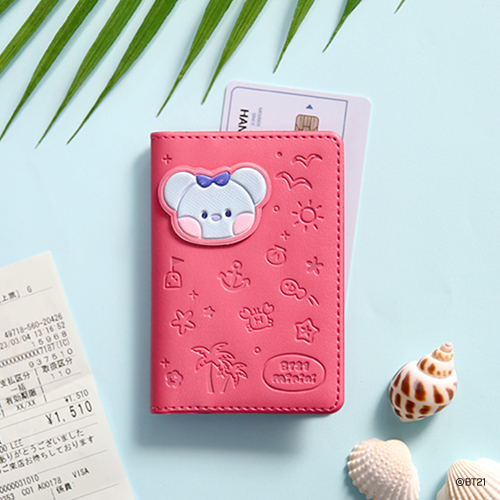 BT21 KOYA Leather Patch Card Case [Monopoly]