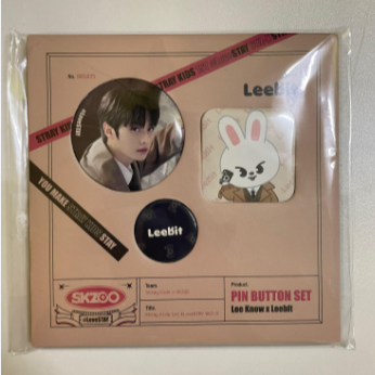 PIN BUTTON SET Lee Know x Leebit