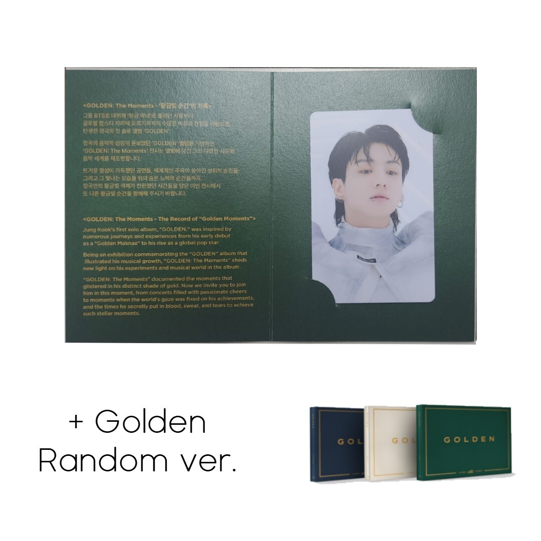 Golden The Moments Exhibition Photo Ticket Tipo D + Album GOLDEN random ver