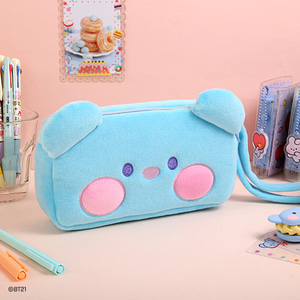 BT21 Minini KOYA Plush Double Pockets Zipper Pencil Case