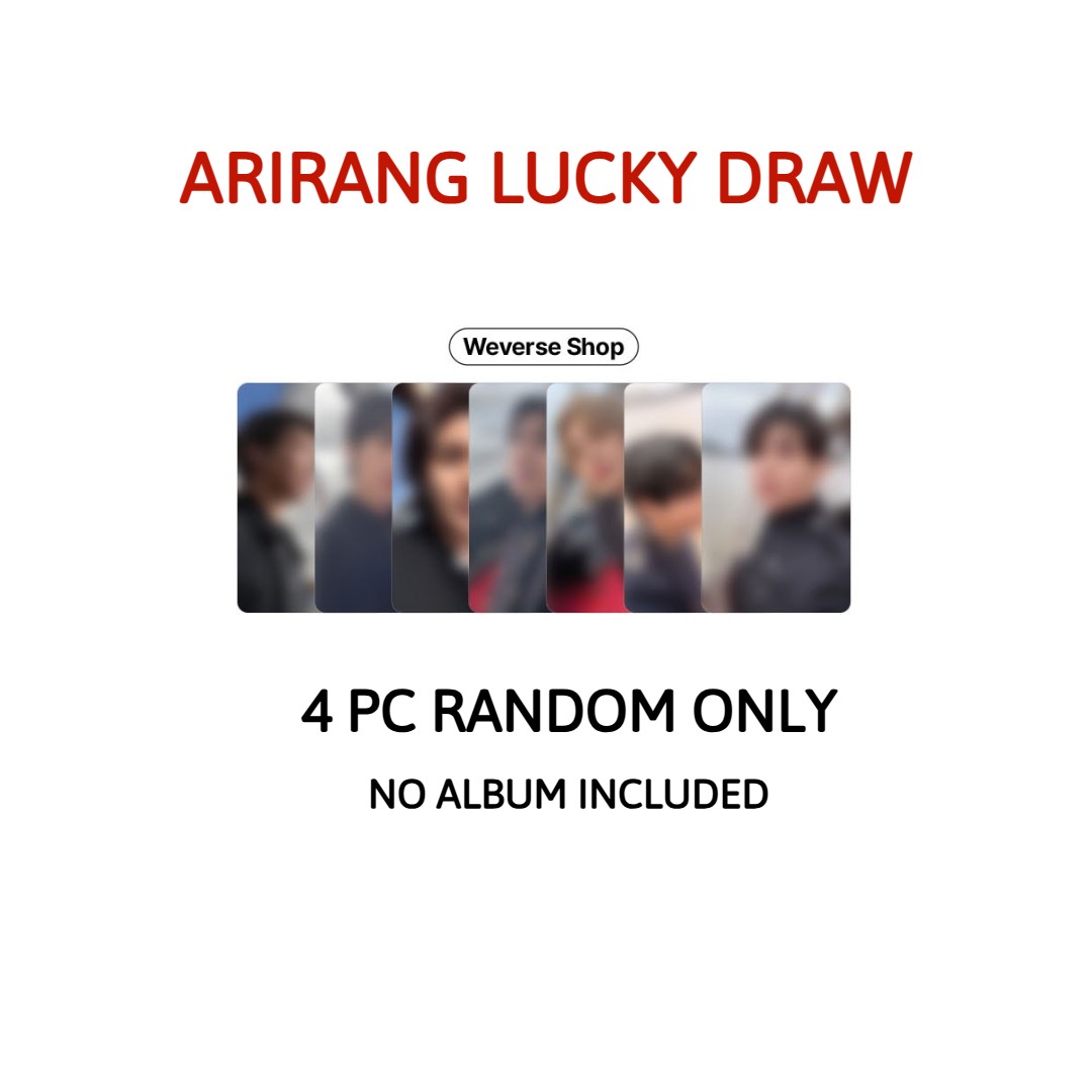 [Weverse] Arirang Lucky Draw 4 photocards (random)