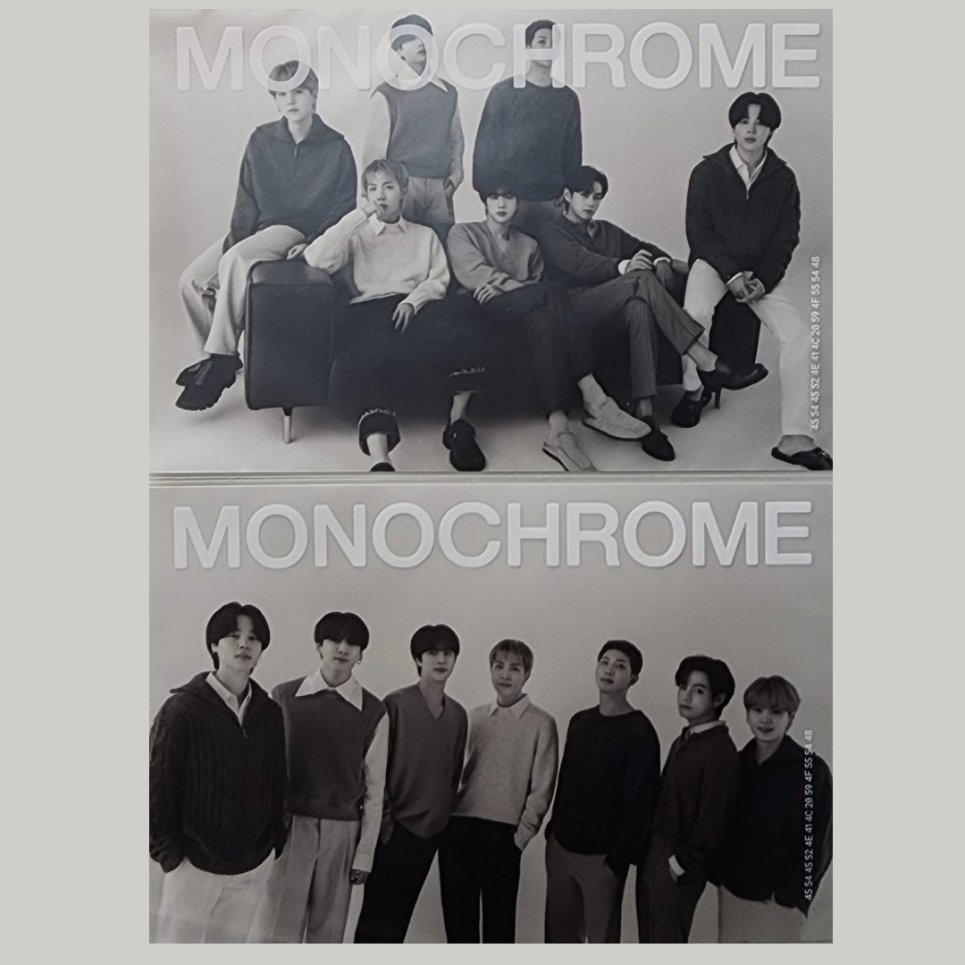 Monochrome POPUP Printed Photo BTS ver 1,2