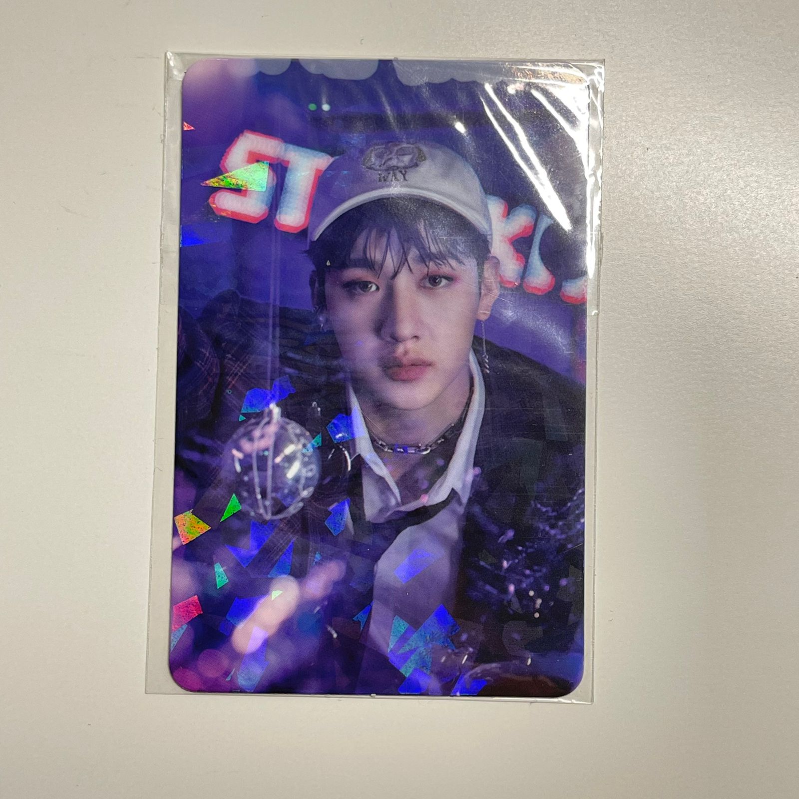 BANGCHAN (PHOTOCARD CHRISTMAS EVE RED CONCEPT GLITTER POB PC)