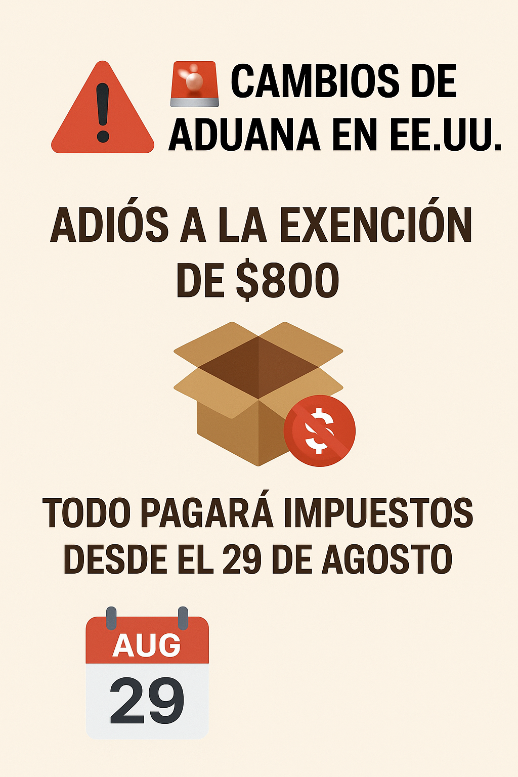 🚨 NUEVAS REGLAS DE ADUANA EN EE.UU. 🚨